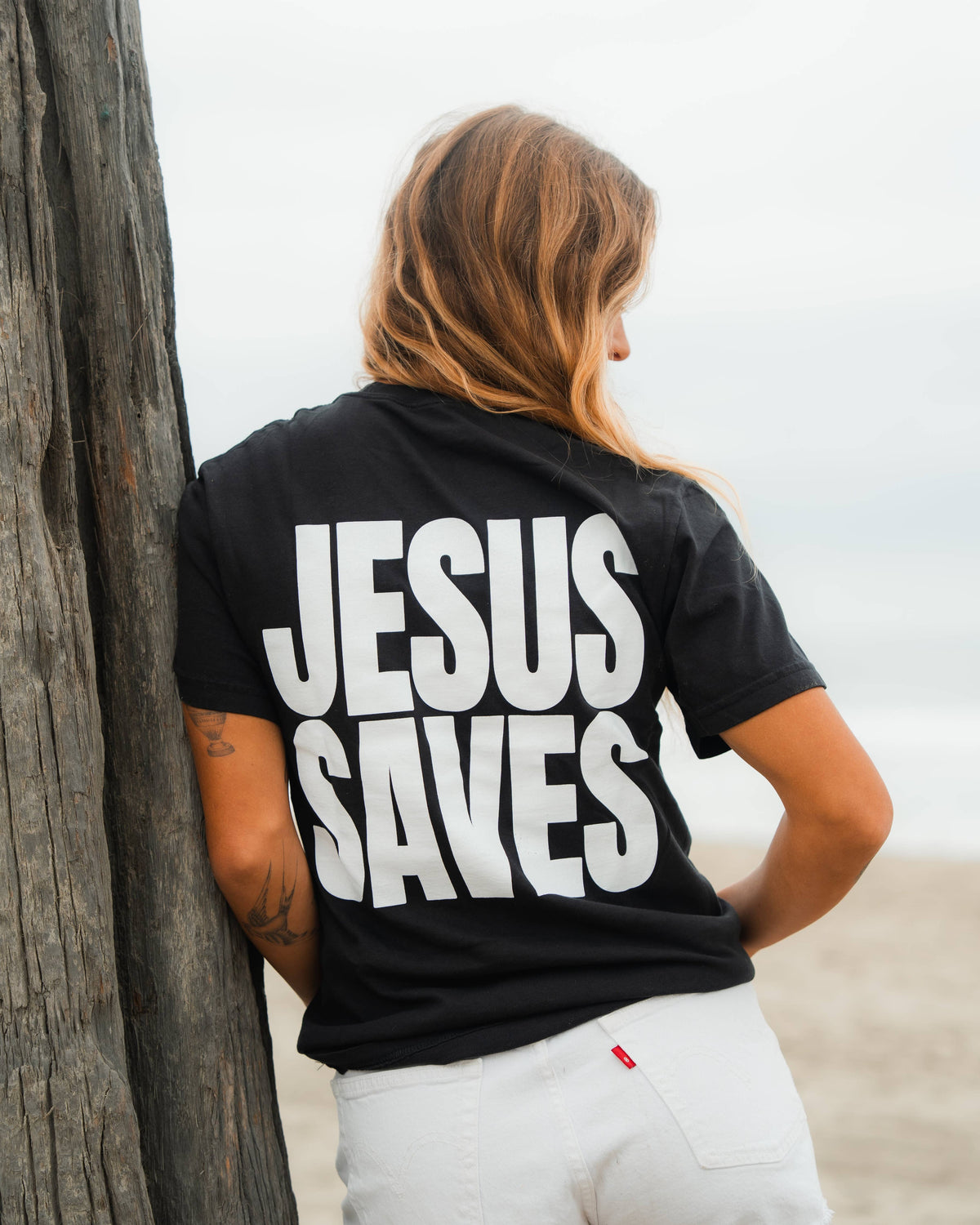 Jesus Saves Black Tee