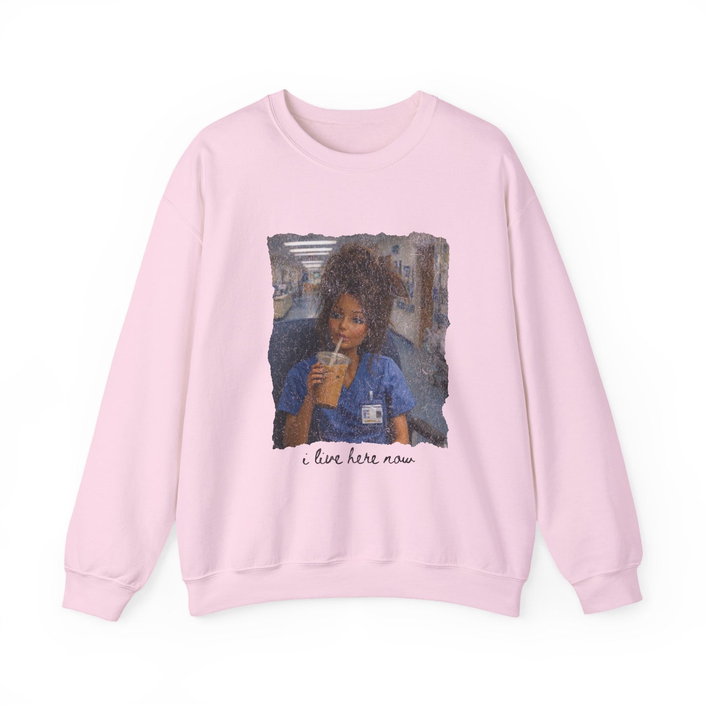 Crewneck Sweatshirt- Cozy Nurse Portrait