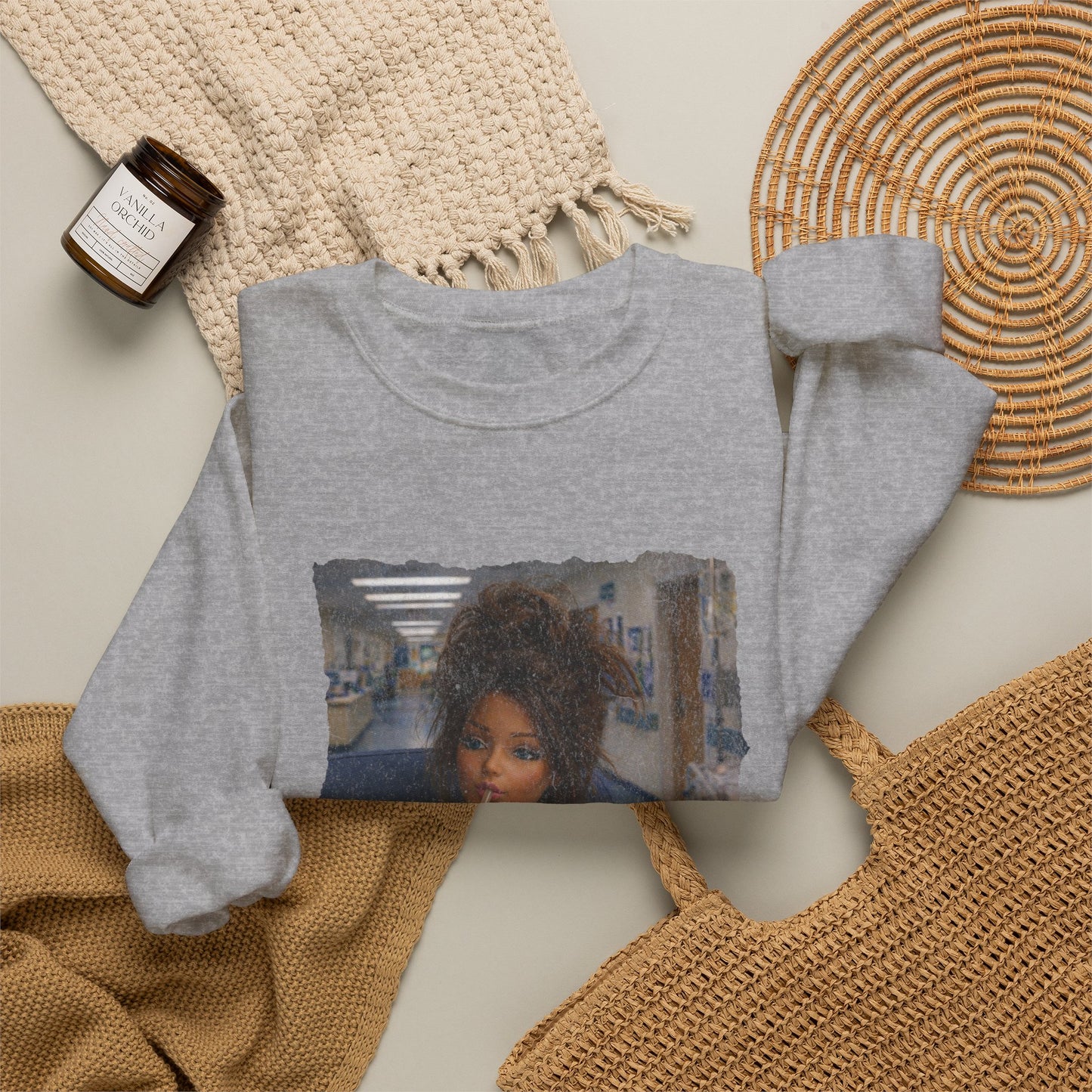 Crewneck Sweatshirt- Cozy Nurse Portrait