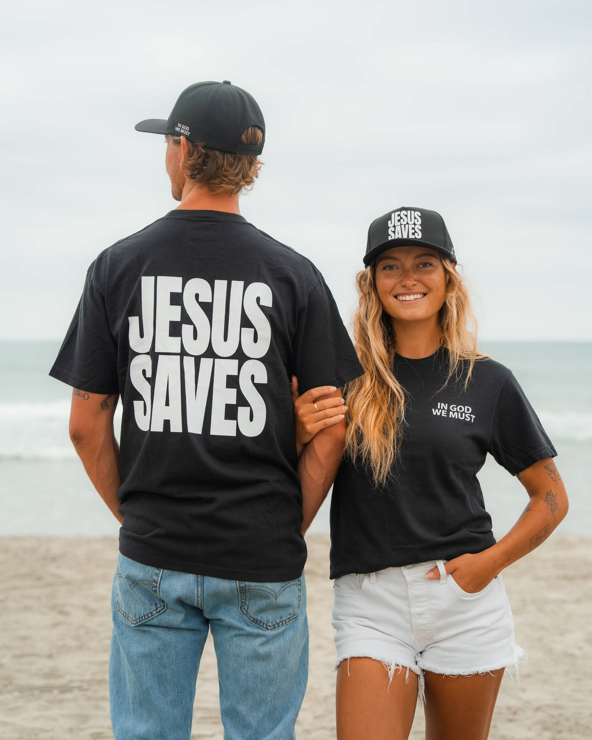 Jesus Saves Black Tee