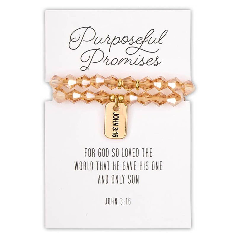 Purposeful Promises Glass Bead Scripture Bracelet ✝️✨