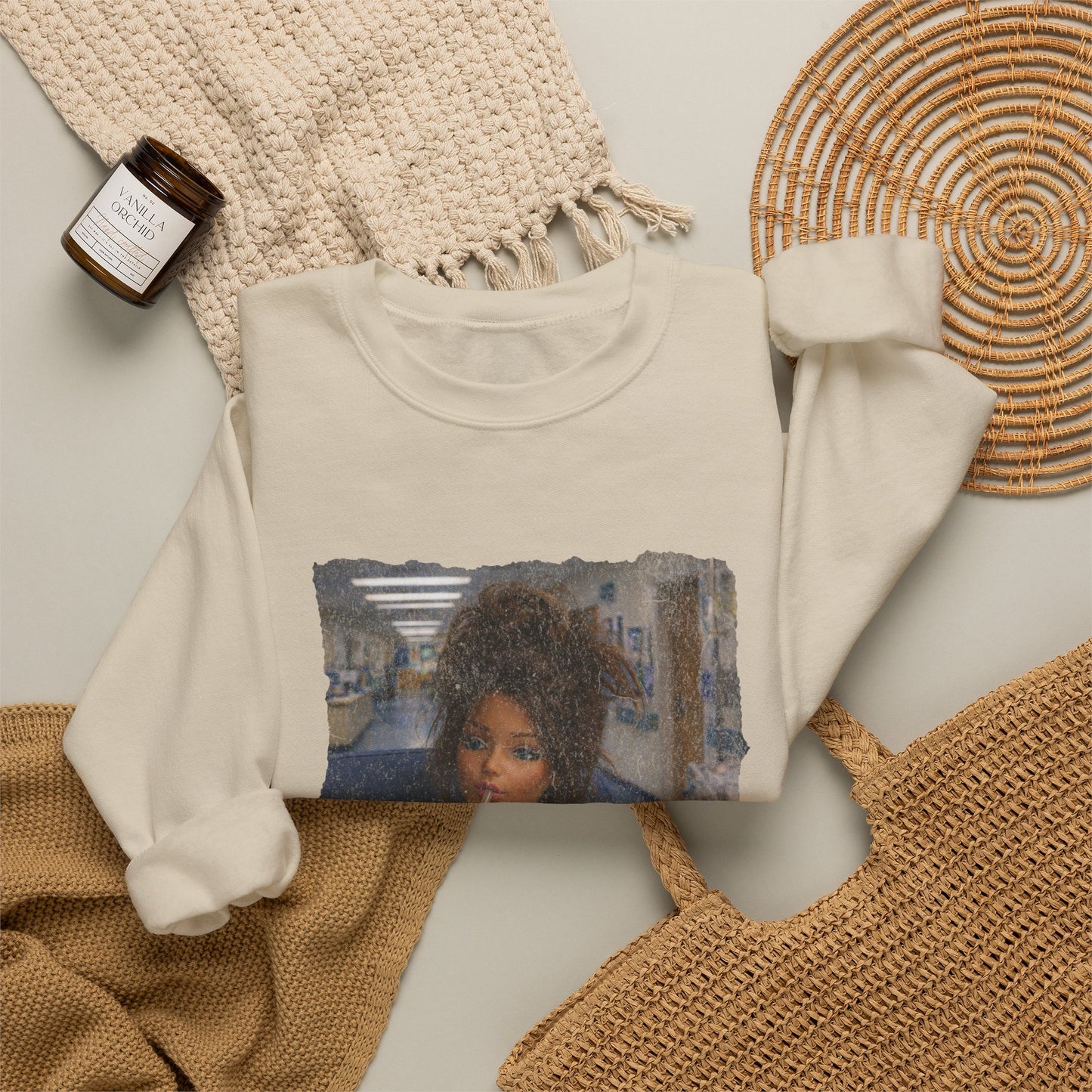 Crewneck Sweatshirt- Cozy Nurse Portrait