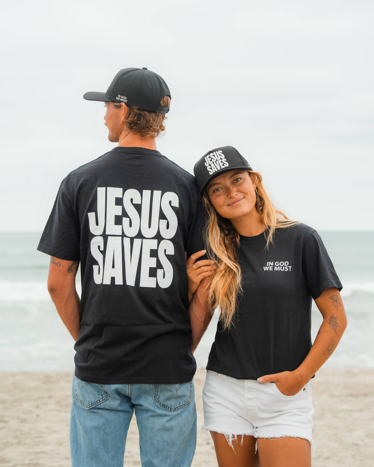 Jesus Saves Black Tee
