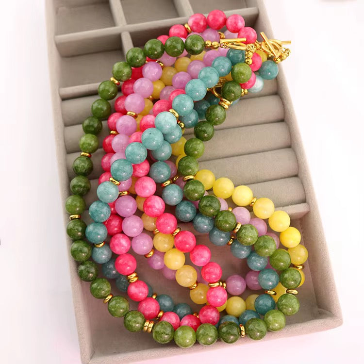 Color Pop Jade Choker Necklace RTS