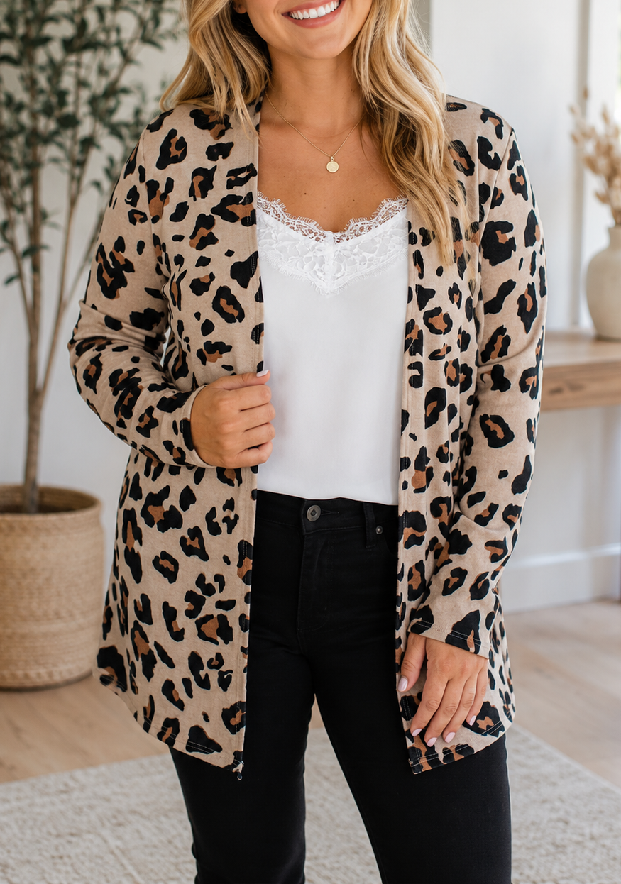 Leopard Plus Cardigan