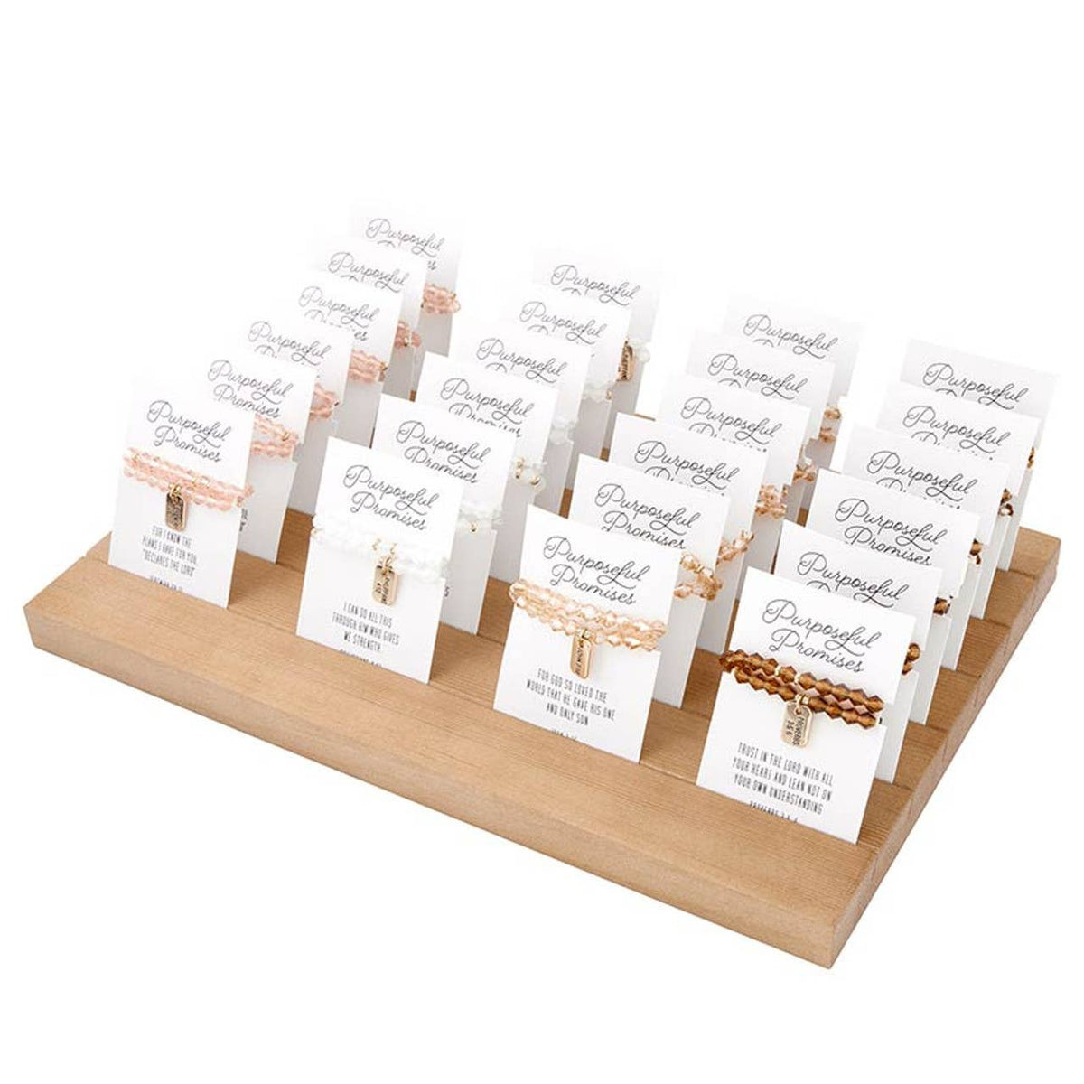 Glass Bead Tagged Bracelet Filled Display