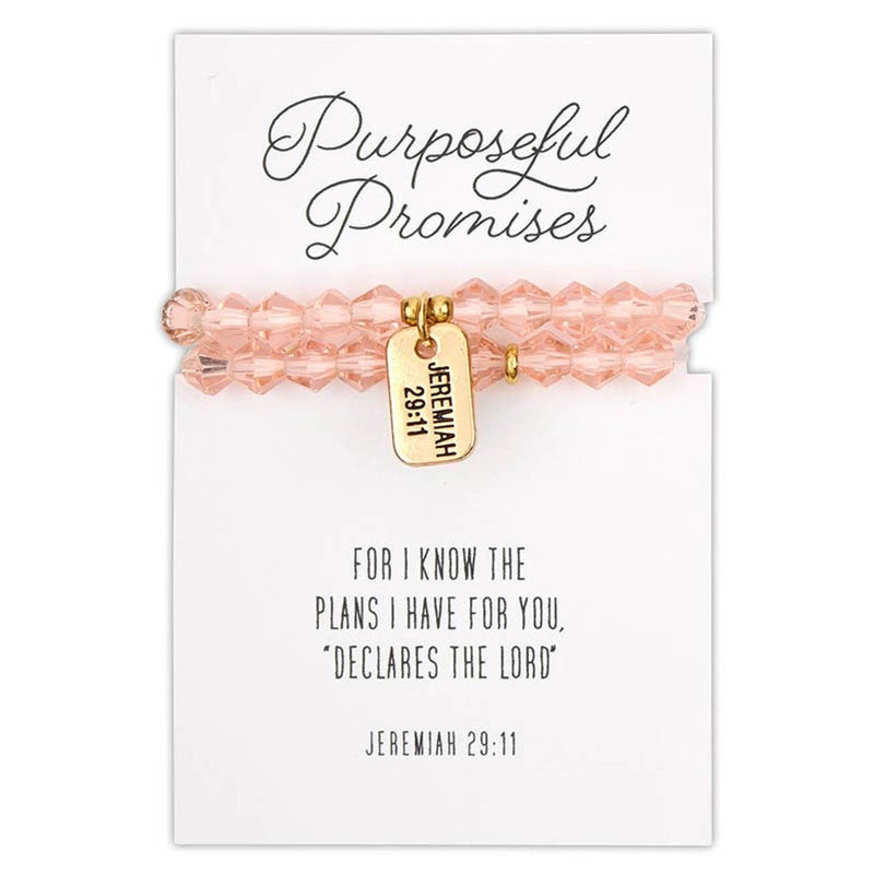 Purposeful Promises Glass Bead Scripture Bracelet ✝️✨