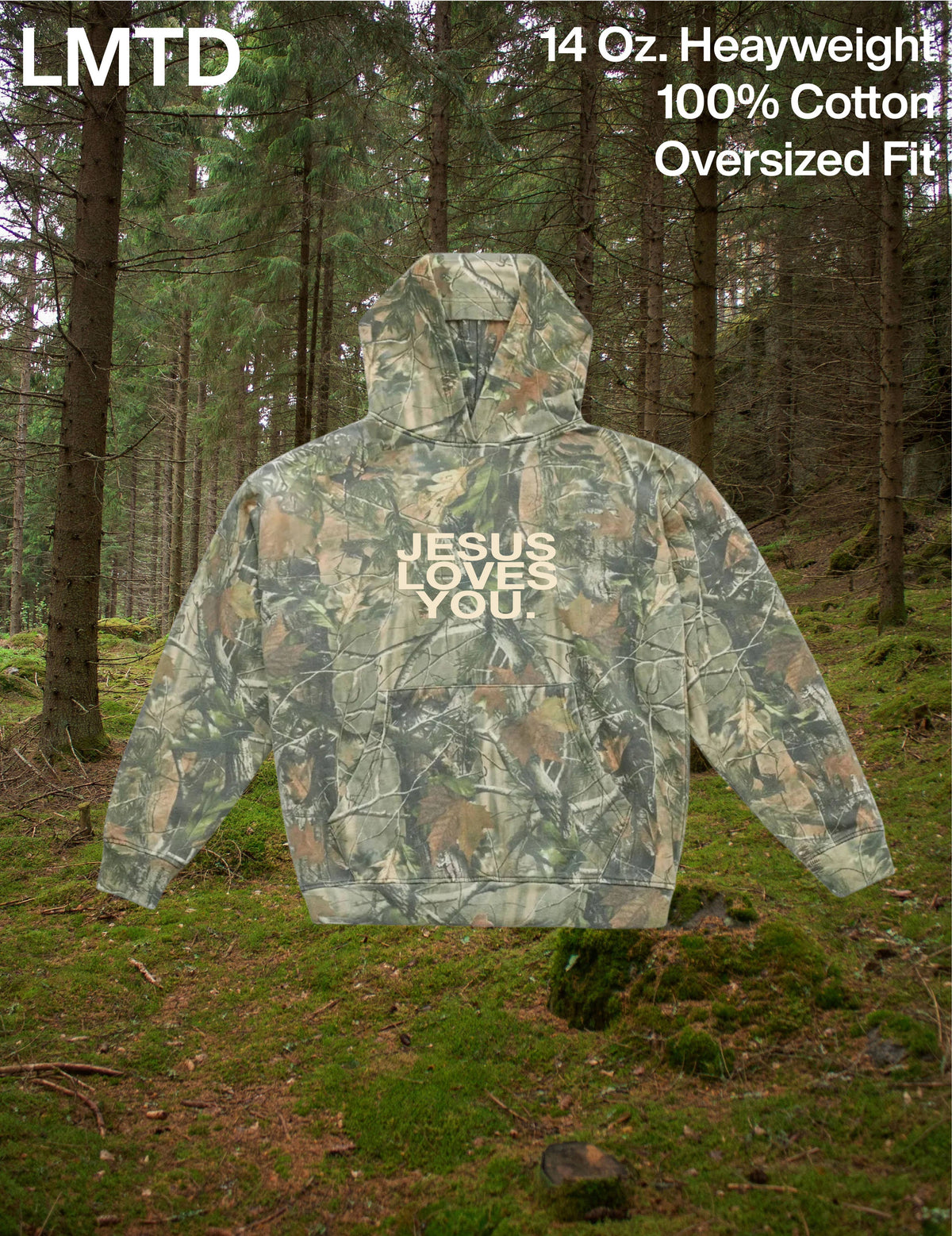 LMTD HEAVYWEIGHT CAMO HOODIE 🌲🤎