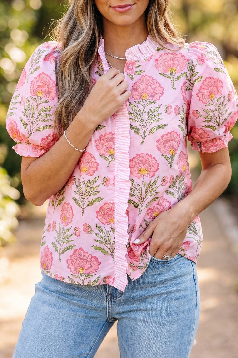 Sweet Bloom Puff Blouse